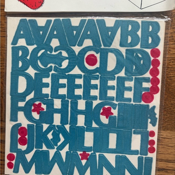 Vintage Blue Alphabet Stick-On Letters - Picture 5 of 8